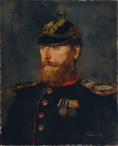 Landwehroffizier av Wilhelm Trübner