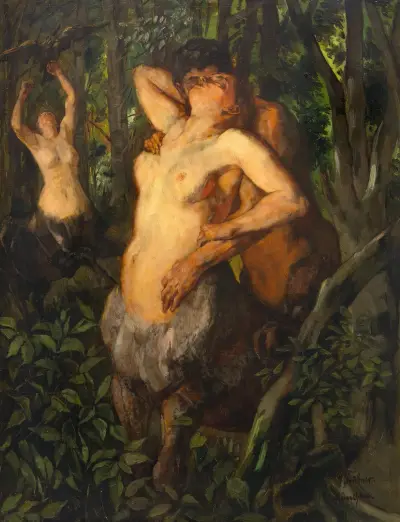 Satyr och kentaurer av Wilhelm Trübner