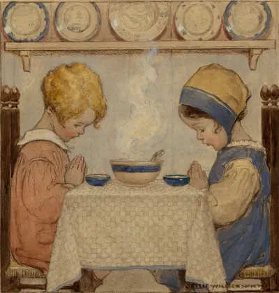 Saying Grace av Jessie Willcox Smith