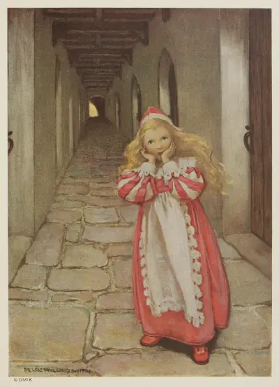 She ran for some distance, turned several times, and then began to be afraid von Jessie Willcox Smith