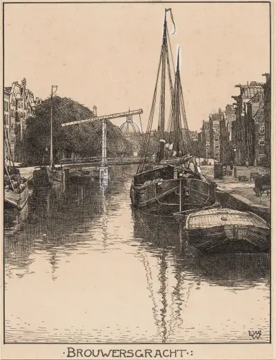 Brouwersgracht te Amsterdam av Willem Wenckebach