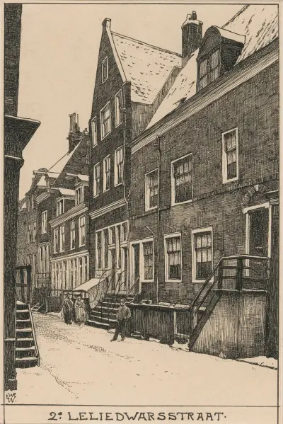 De 2de Leliedwarsstraat i Amsterdam av Willem Wenckebach
