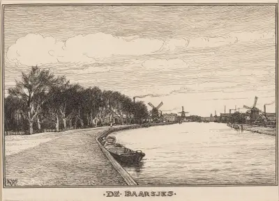 De Baarsjes, gezicht op kanaal av Willem Wenckebach