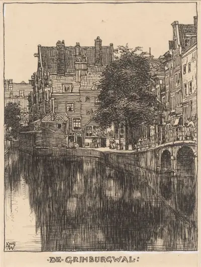 Grimburgwal i Amsterdam av Willem Wenckebach