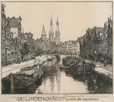 De Lindengracht te Amsterdam, voor de demping av Willem Wenckebach