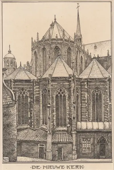 De Nieuwe Kerk i Amsterdam av Willem Wenckebach