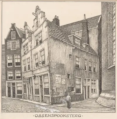 De Ossenspooksteeg i Amsterdam av Willem Wenckebach