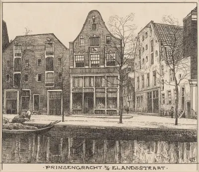 Prinsengracht i Amsterdam, vid Elandsstraat av Willem Wenckebach