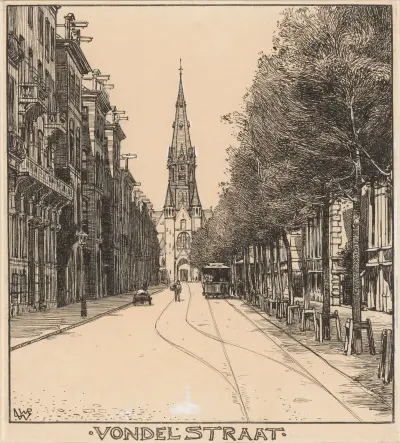 Vondelstraat i Amsterdam av Willem Wenckebach