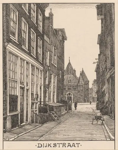 Dijkstraat i Amsterdam av Willem Wenckebach