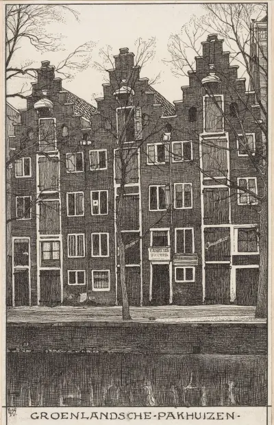 Grönländska packhus i Amsterdam av Willem Wenckebach