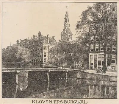 Kloveniers Burgwal i Amsterdam av Willem Wenckebach