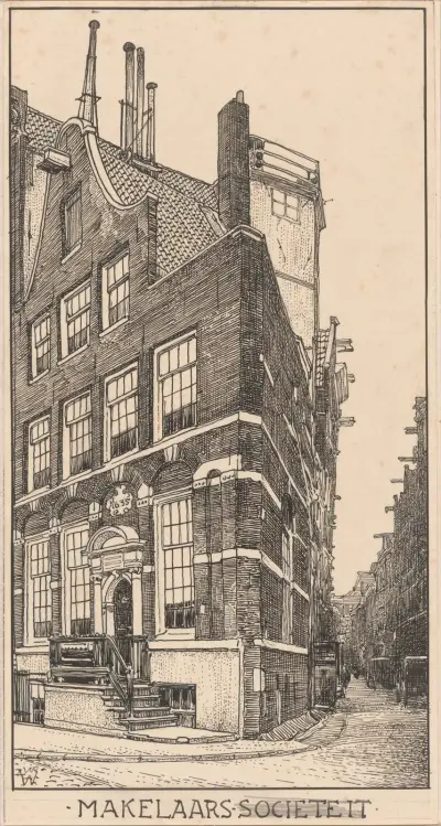 Makelaars Societeit i Amsterdam av Willem Wenckebach
