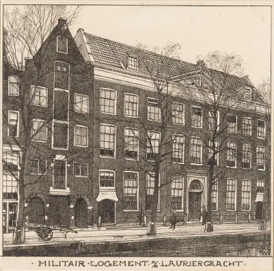 Militärlogement vid Lauriergracht i Amsterdam av Willem Wenckebach