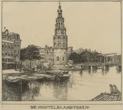 Montelbaanstornet i Amsterdam av Willem Wenckebach
