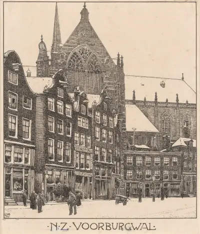 Nieuwe Zijds Voorburgwal te Amsterdam av Willem Wenckebach