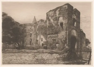 Ruin av Kasteel Brederode i Santpoort av Willem Wenckebach
