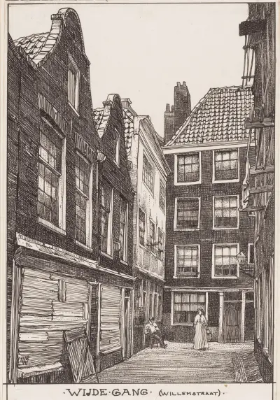 Bred gata (Willemstraat) i Amsterdam av Willem Wenckebach