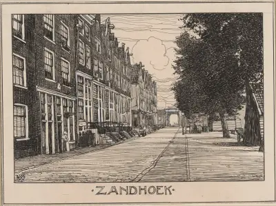 Zandhoek te Amsterdam av Willem Wenckebach