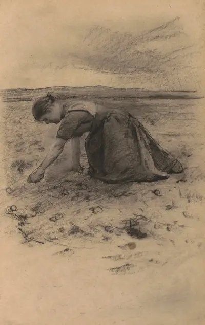 Kartoffelsammelnde Frau, 1886 – Nr. 1 von Willem Witsen