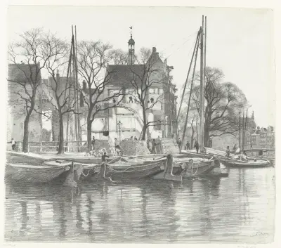 Byggplats vid Binnenkant av Willem Witsen