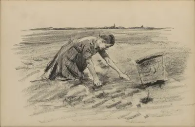 Bedjande potatisplockare av Willem Witsen