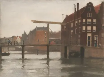 Utsikt över Uilenburg i Amsterdam av Willem Witsen