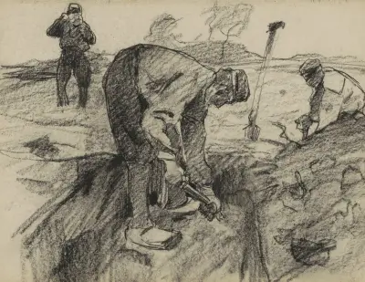 Heiwerkers op het land von Willem Witsen