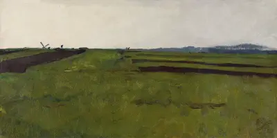 Landskap med fält av Willem Witsen