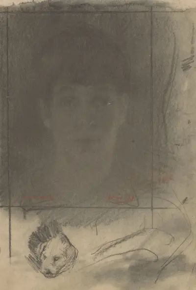 Porträtt, en face av Willem Witsen