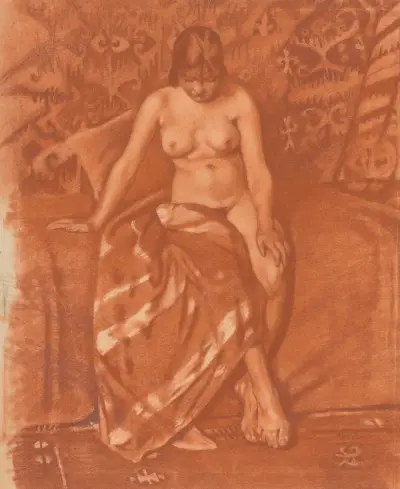 Sedící ženský akt, obrácený doprava, 1870 – Nr. 2, Willem Witsen