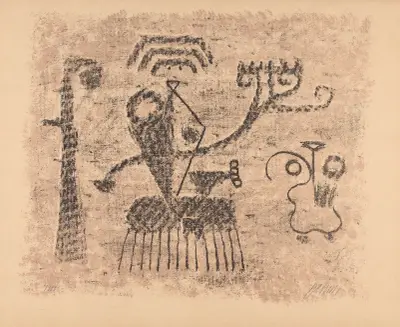 Enkidu ist zu Erde geworden von Willi Baumeister