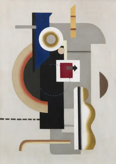 Maschine grau mit Pfeil II von Willi Baumeister