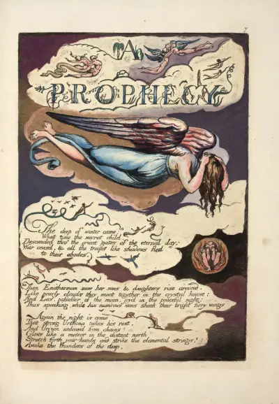 Proroctví; nastala hlubina zimy …, William Blake