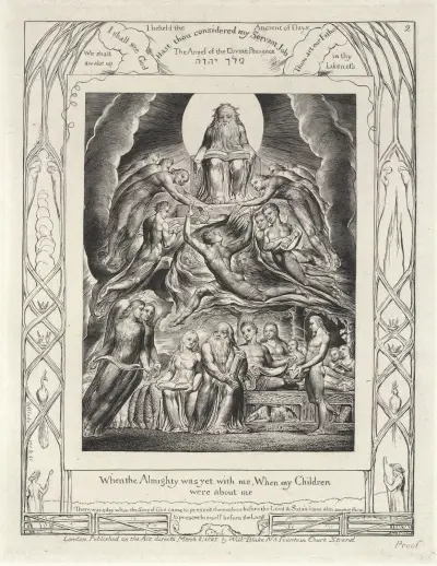 Illustrations of the book of Job Pl.03 av William Blake