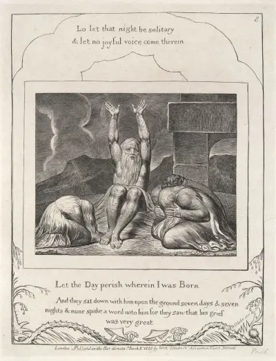 Illustrations of the book of Job Pl.09 av William Blake