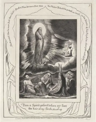 Illustrations of the book of Job Pl.10 av William Blake