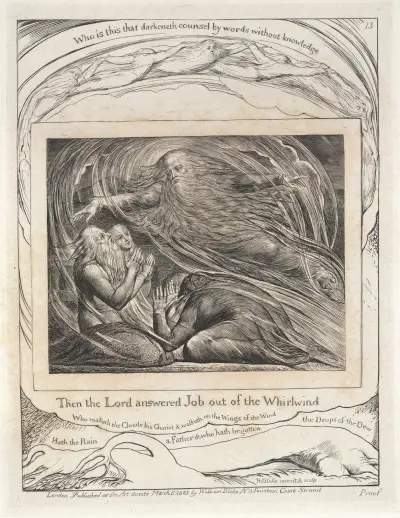 Illustrations of the book of Job Pl.14 av William Blake
