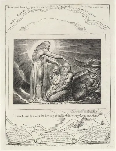 Illustrations of the book of Job Pl.18 av William Blake