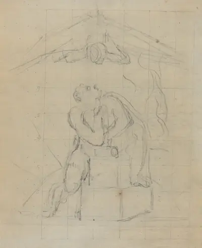 Los and His Spectre (verso) av William Blake