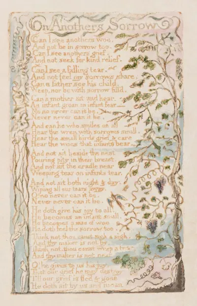 Pl. 14 – On Another’s Sorrow av William Blake