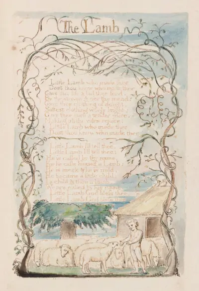 Pl. 20 – The Lamb av William Blake