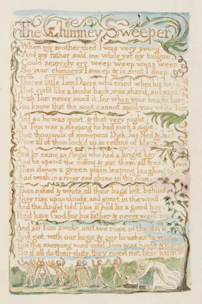 Pl. 23 – The Chimney Sweeper av William Blake