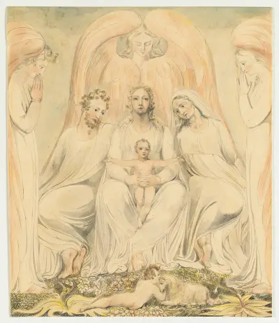 The Holy Family (Christ in the Lap of Truth), 1805 – nr 1 av William Blake