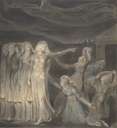 The Parable of the Wise and Foolish Virgins av William Blake