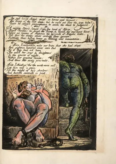 The red limb’d Angel …, 1794 – nr 2 av William Blake