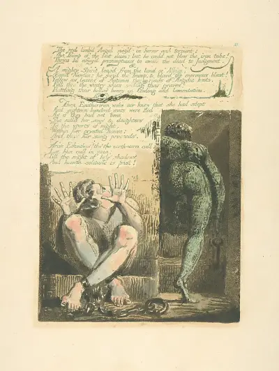 The red limb’d Angel…, 1794 – nr 1 av William Blake
