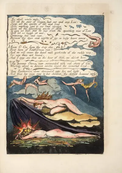 The shrill winds wake …, 1794 – nr 2 av William Blake