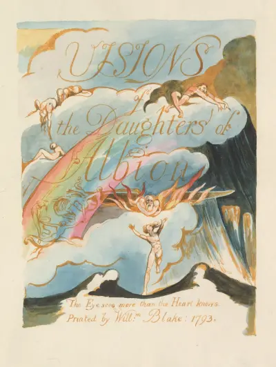 Visions of the daughters of Albion Pl. 01 av William Blake