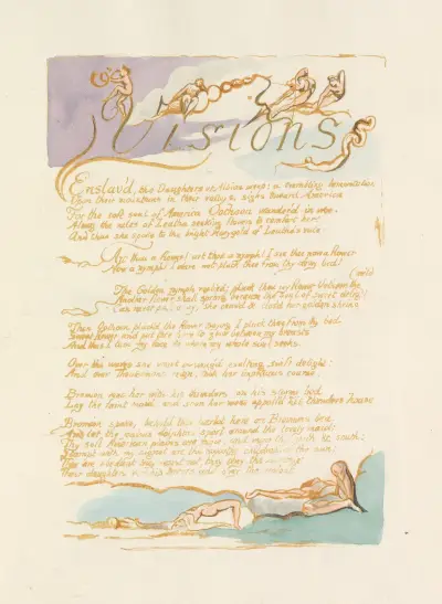 Visions of the daughters of Albion Pl. 03 av William Blake